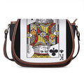 King Of Clubs Playing Card Print Saddle Bag
