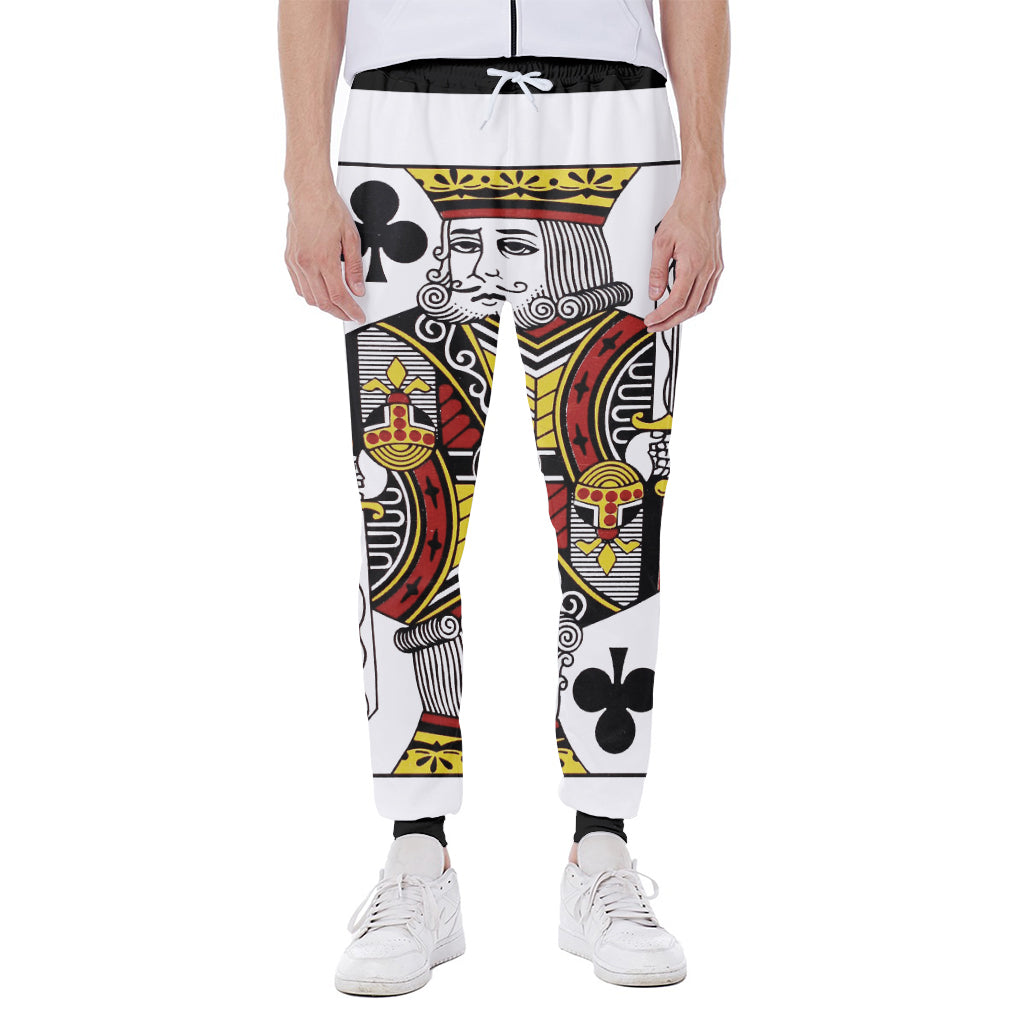 King Of Clubs Playing Card Print Scuba Joggers