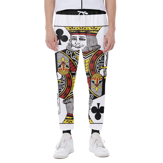 King Of Clubs Playing Card Print Scuba Joggers