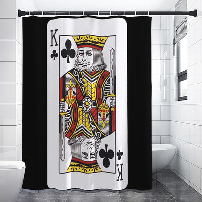 King Of Clubs Playing Card Print Shower Curtain