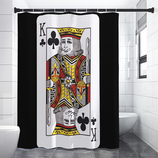 King Of Clubs Playing Card Print Shower Curtain