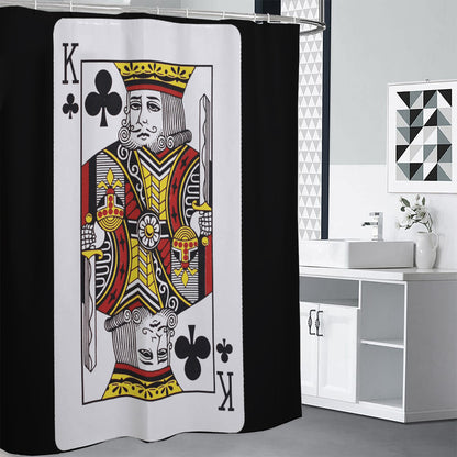 King Of Clubs Playing Card Print Shower Curtain
