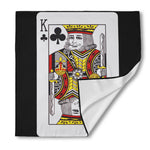 King Of Clubs Playing Card Print Silk Bandana