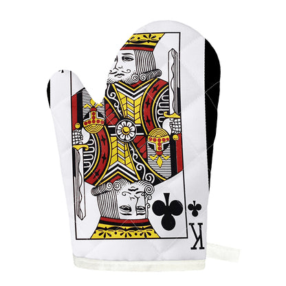 King Of Clubs Playing Card Print Single Oven Mitt