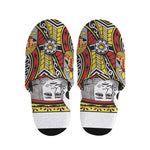 King Of Clubs Playing Card Print Slippers