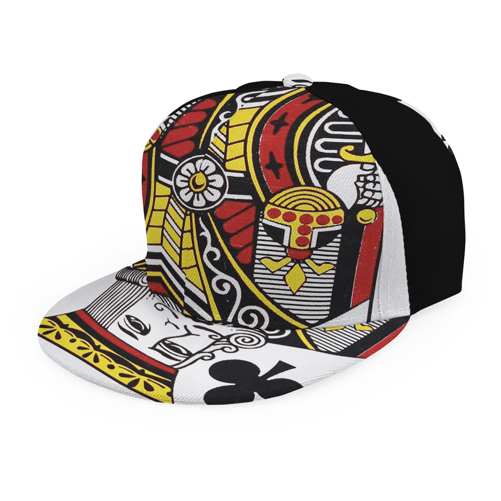 King Of Clubs Playing Card Print Snapback Cap