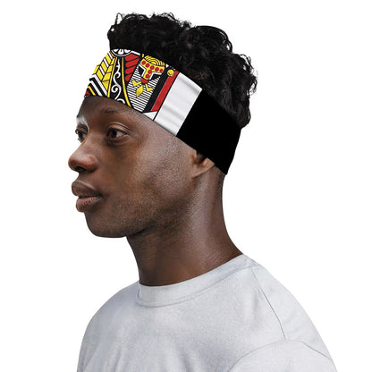 King Of Clubs Playing Card Print Sports Headband
