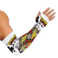 King Of Clubs Playing Card Print Sun Protection Arm Sleeves
