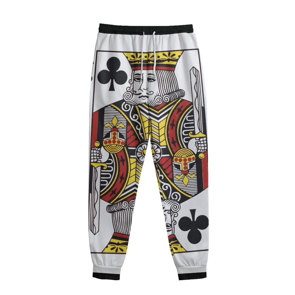King Of Clubs Playing Card Print Sweatpants