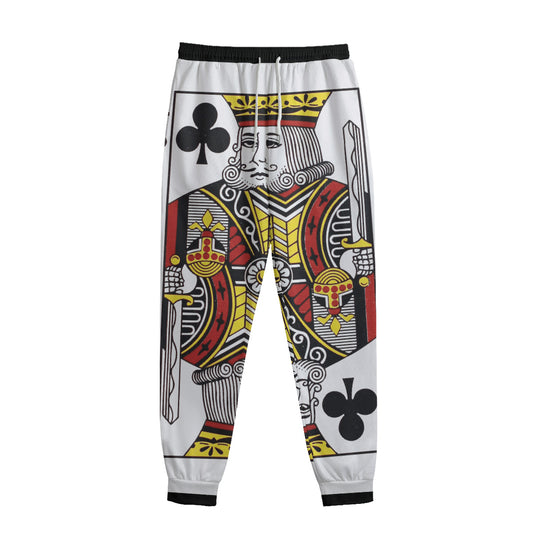 King Of Clubs Playing Card Print Sweatpants
