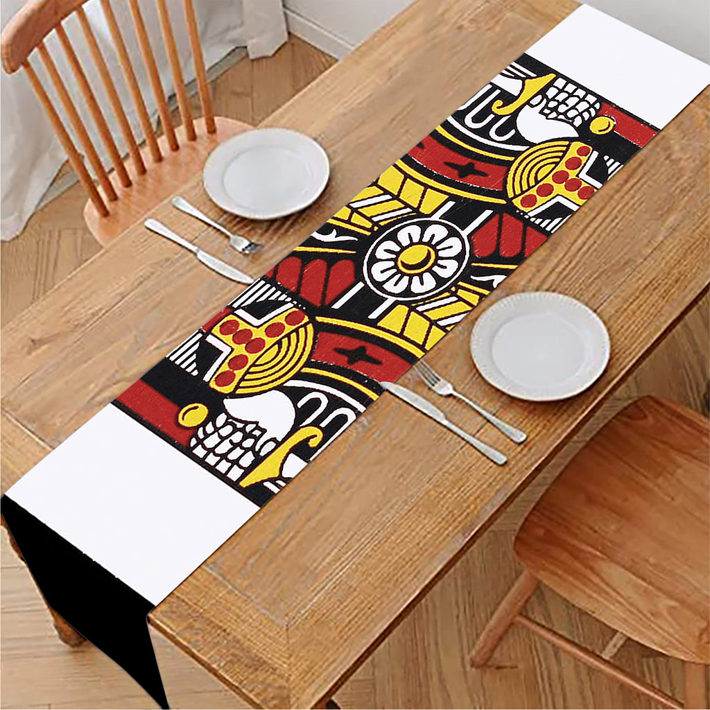 King Of Clubs Playing Card Print Table Runner