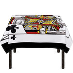 King Of Clubs Playing Card Print Tablecloth