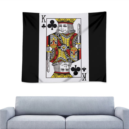 King Of Clubs Playing Card Print Tapestry