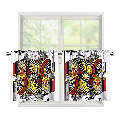 King Of Clubs Playing Card Print Tier Curtains
