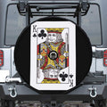 King Of Clubs Playing Card Print Tire Cover With Camera Hole