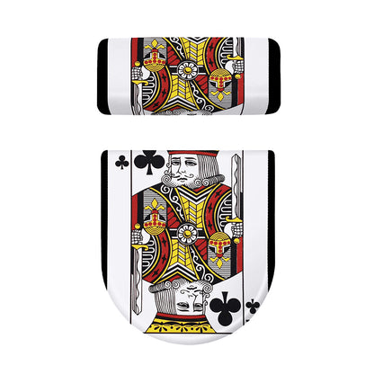 King Of Clubs Playing Card Print Toilet Lid And Tank Cover Set
