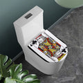 King Of Clubs Playing Card Print Toilet Lid Cover