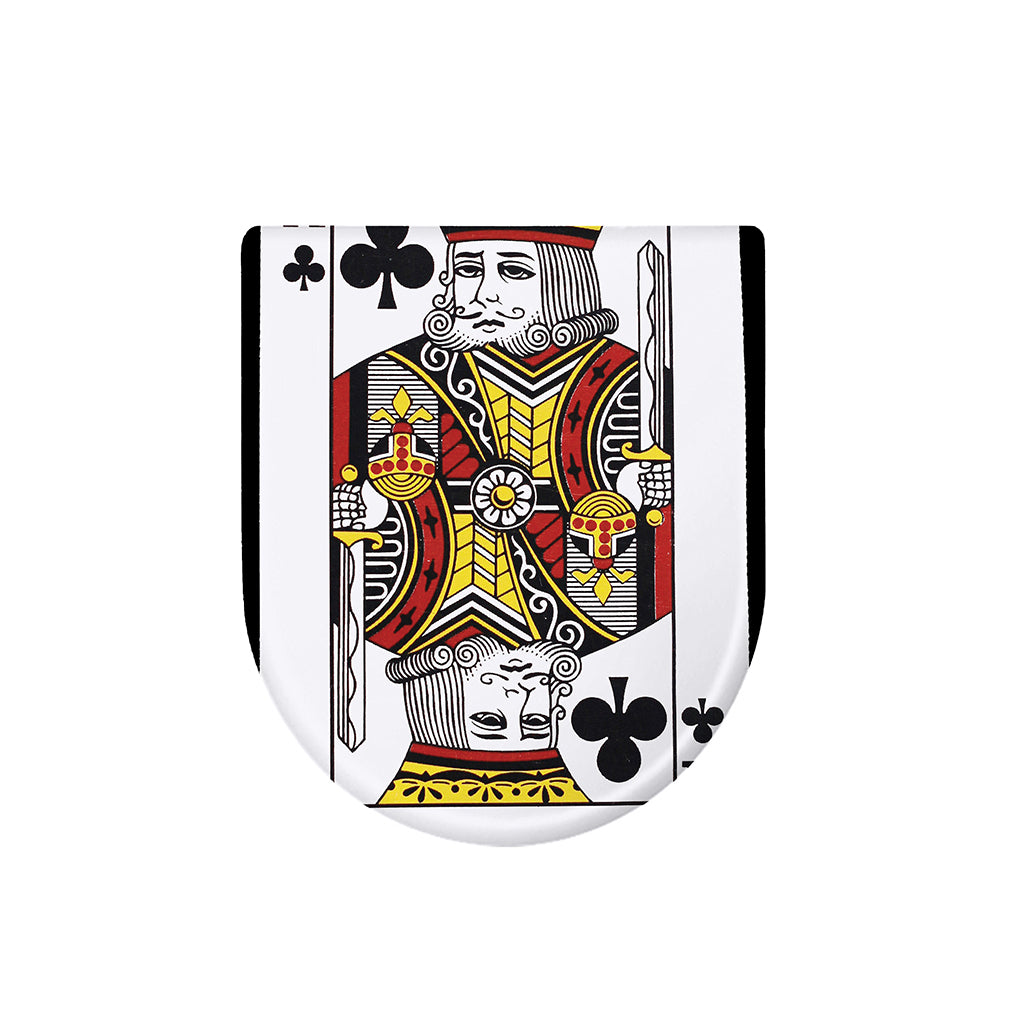 King Of Clubs Playing Card Print Toilet Lid Cover