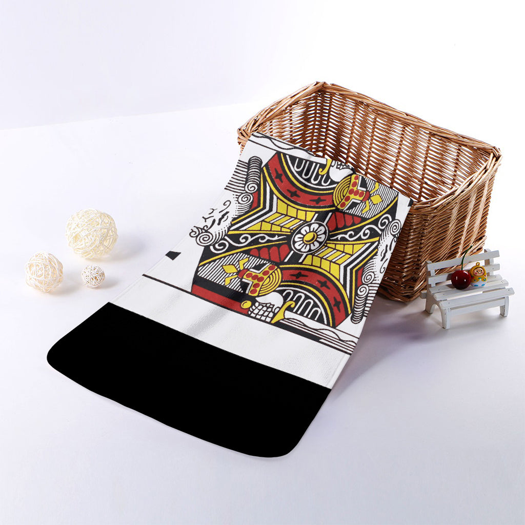 King Of Clubs Playing Card Print Towel