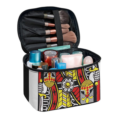 King Of Clubs Playing Card Print Travel Makeup Bag