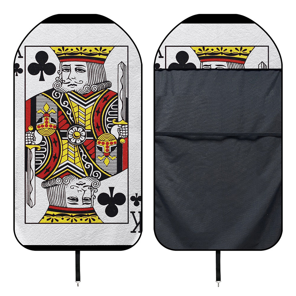 King Of Clubs Playing Card Print Waterproof Car Seat Cover