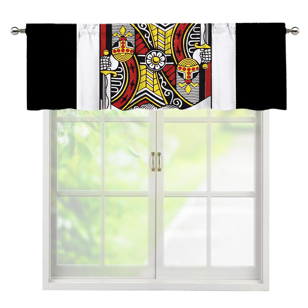 King Of Clubs Playing Card Print Window Valance