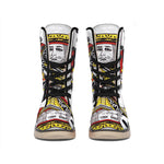 King Of Clubs Playing Card Print Winter Boots