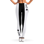 King Of Clubs Playing Card Print Women's Leggings