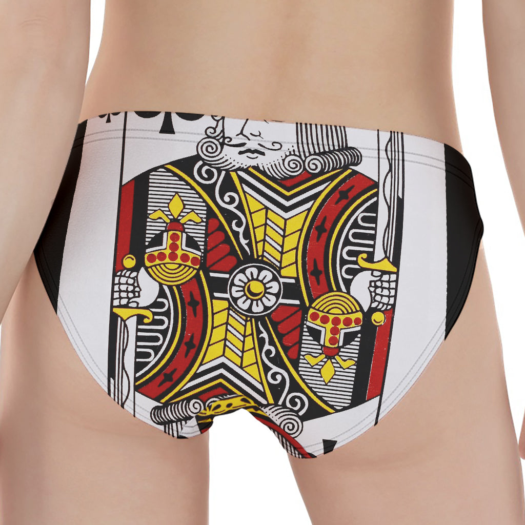 King Of Clubs Playing Card Print Women's Panties