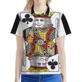King Of Clubs Playing Card Print Women's Polo Shirt