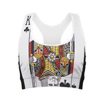 King Of Clubs Playing Card Print Women's Sports Bra