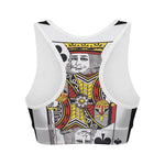 King Of Clubs Playing Card Print Women's Sports Bra