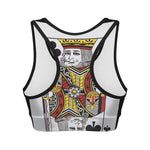King Of Clubs Playing Card Print Women's Sports Bra