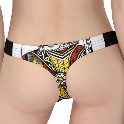 King Of Clubs Playing Card Print Women's Thong