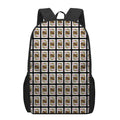 King Of Diamonds Pattern Print 17 Inch Backpack