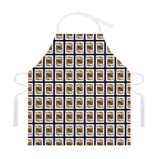 King Of Diamonds Pattern Print Adjustable Apron
