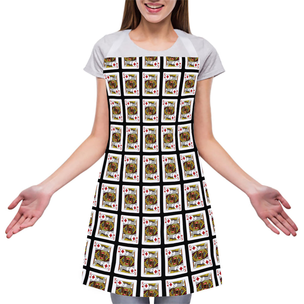 King Of Diamonds Pattern Print Adjustable Apron