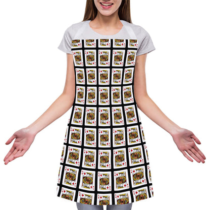 King Of Diamonds Pattern Print Adjustable Apron
