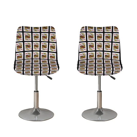 King Of Diamonds Pattern Print Bar Stool Covers