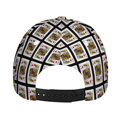 King Of Diamonds Pattern Print Baseball Cap