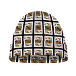 King Of Diamonds Pattern Print Beanie