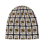 King Of Diamonds Pattern Print Beanie