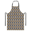 King Of Diamonds Pattern Print Bib Apron With Pocket