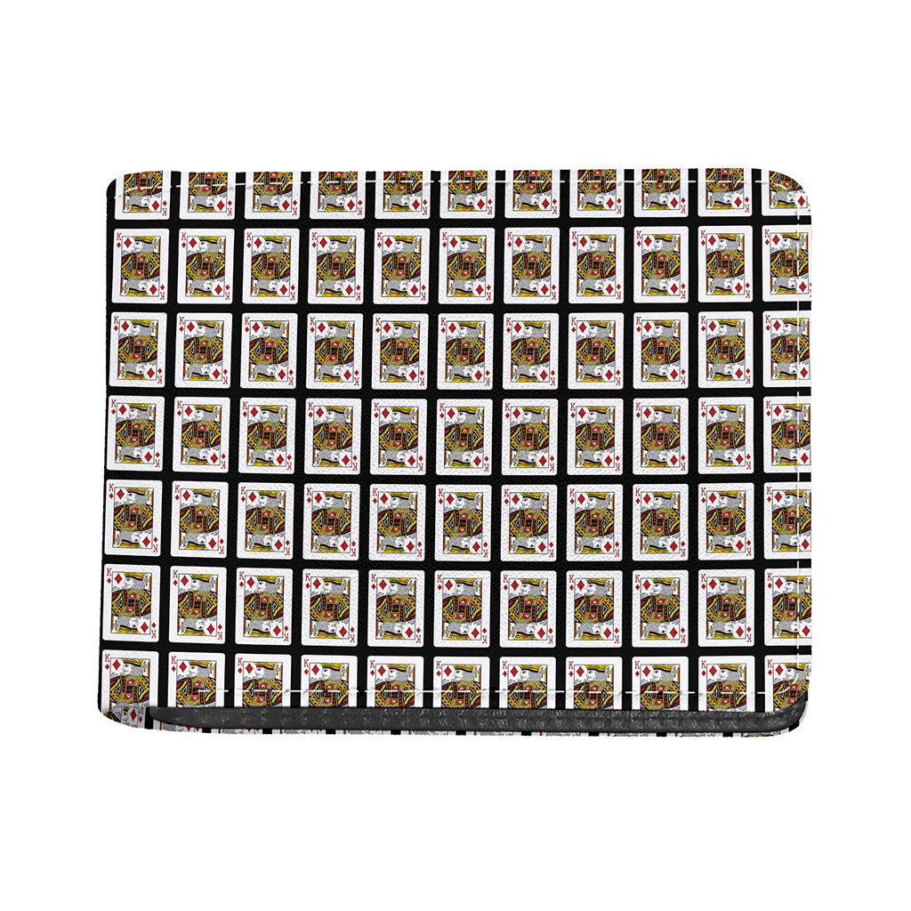 King Of Diamonds Pattern Print Bifold Wallet