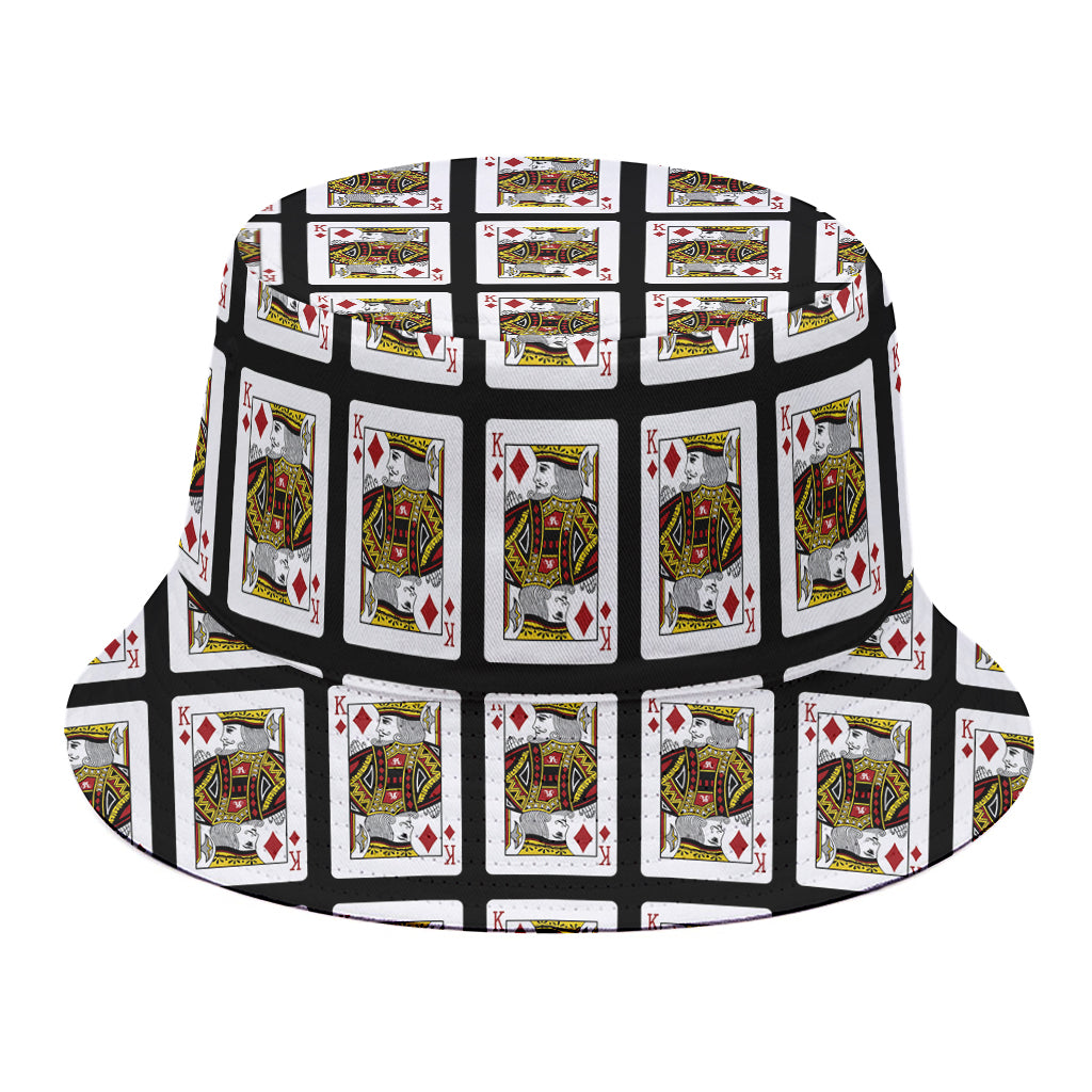 King Of Diamonds Pattern Print Bucket Hat