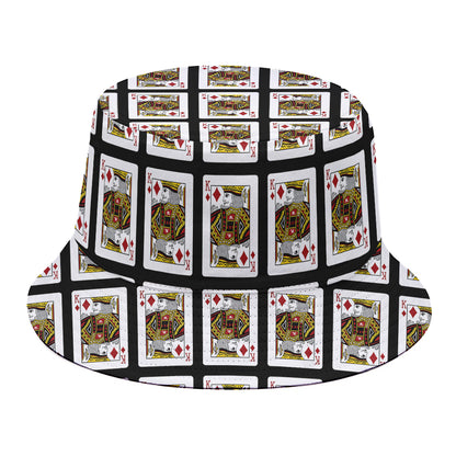 King Of Diamonds Pattern Print Bucket Hat