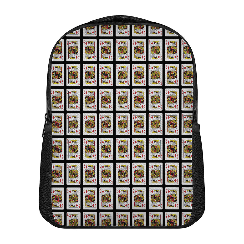 King Of Diamonds Pattern Print Casual Backpack