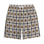King Of Diamonds Pattern Print Cotton Shorts