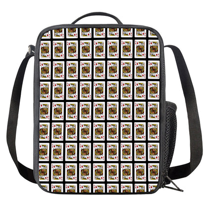 King Of Diamonds Pattern Print Crossbody Lunch Bag