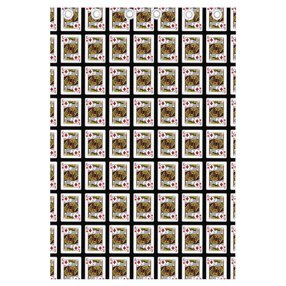 King Of Diamonds Pattern Print Curtain